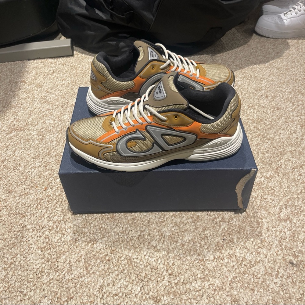 Dior Men's Sneakers in Tan and Orange